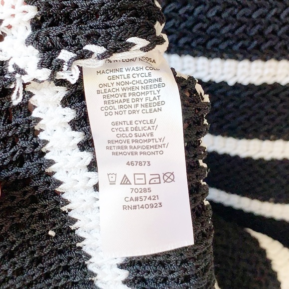 Loft Knit Striped Black & White Tank Top Blouse - Picture 7 of 7